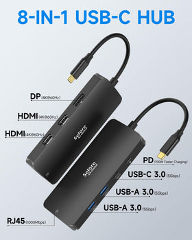 Selore&S-Global closeup of HDMI DisplayPort USB ports for easy connection benefit