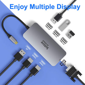 Selore&S-Global close-up of HDMI and DisplayPort connectors for clear high-resolution output