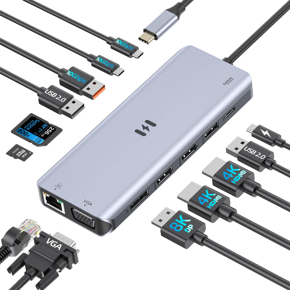 Selore&S-Global front view of docking station showing overall design and port access benefit