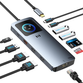 Selore&S-Global front view showing compact dock and organized ports for tidy desktop