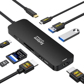 Selore&S-Global front view of hub showing ports and compact design for workstation expansion