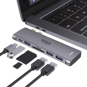 Selore&S-Global USB C hub expands MacBook Pro connectivity with six ports