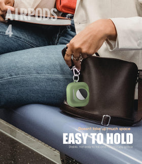 Two-in-one case designed to complement AirPods 4 aesthetics.