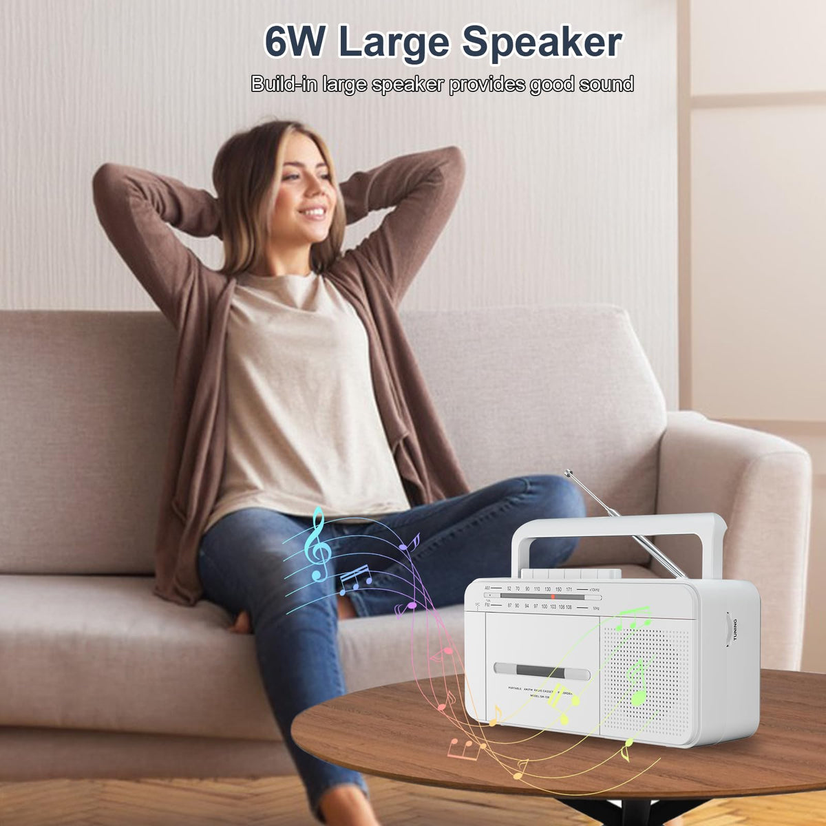 SEMIER cassette player with recording microphone enables easy voice capture onto tapes