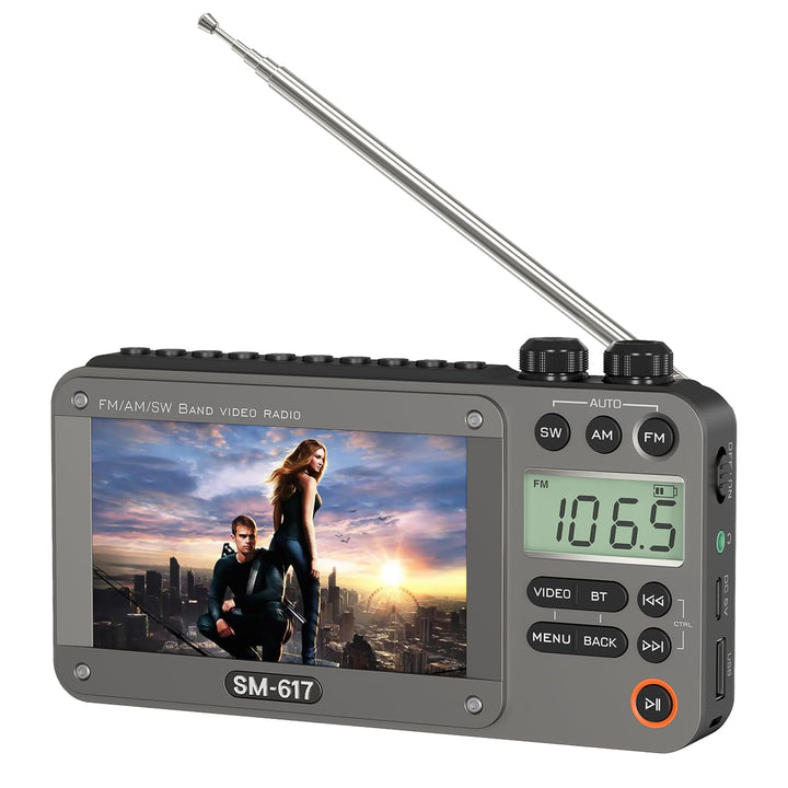 SEMIER front panel and screen showing clear playback, convenient for travel