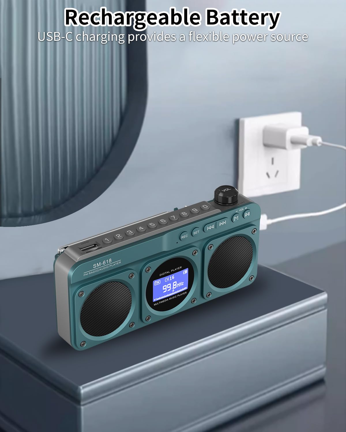 SEMIER LCD display for easy track and station reading