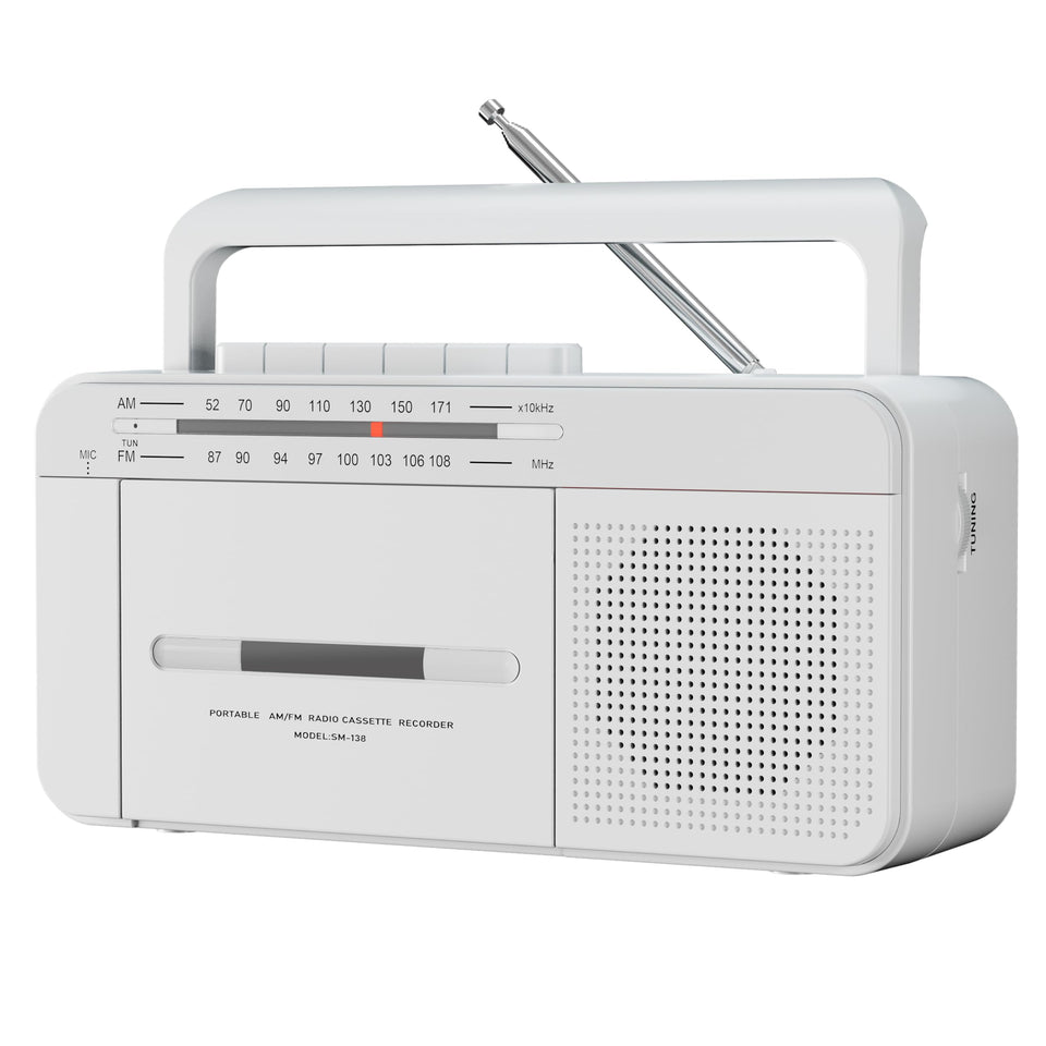 SEMIER portable cassette boombox front view showing compact design for home or outdoor listening