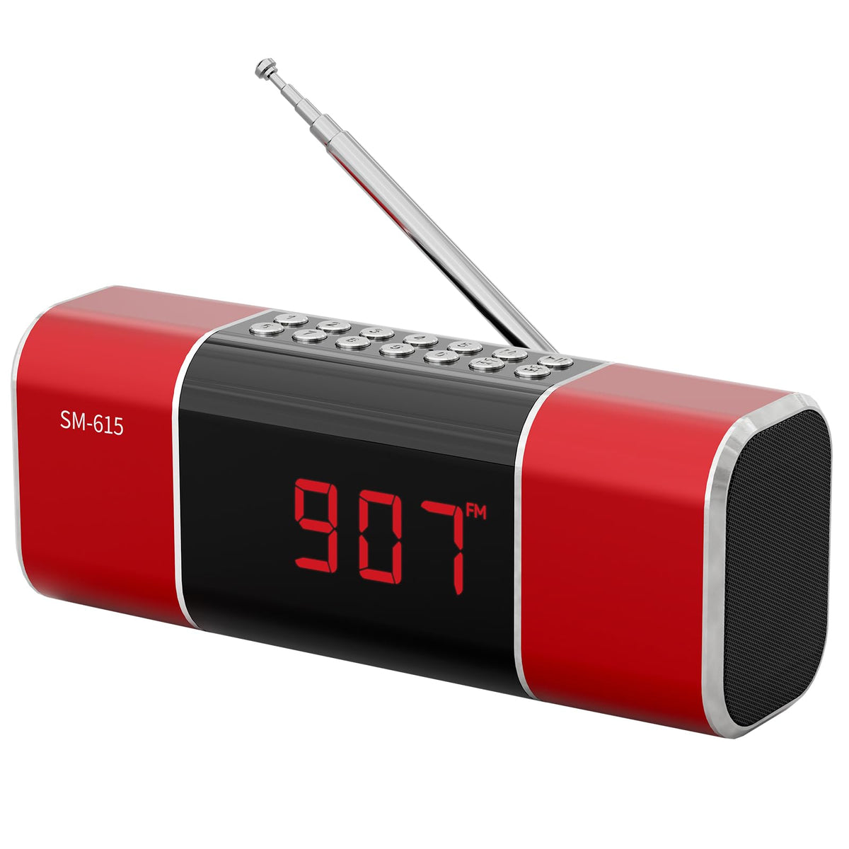 SEMIER small digital FM radio with Bluetooth speaker for versatile home and outdoor listening.