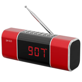 SEMIER small digital FM radio with Bluetooth speaker for versatile home and outdoor listening.
