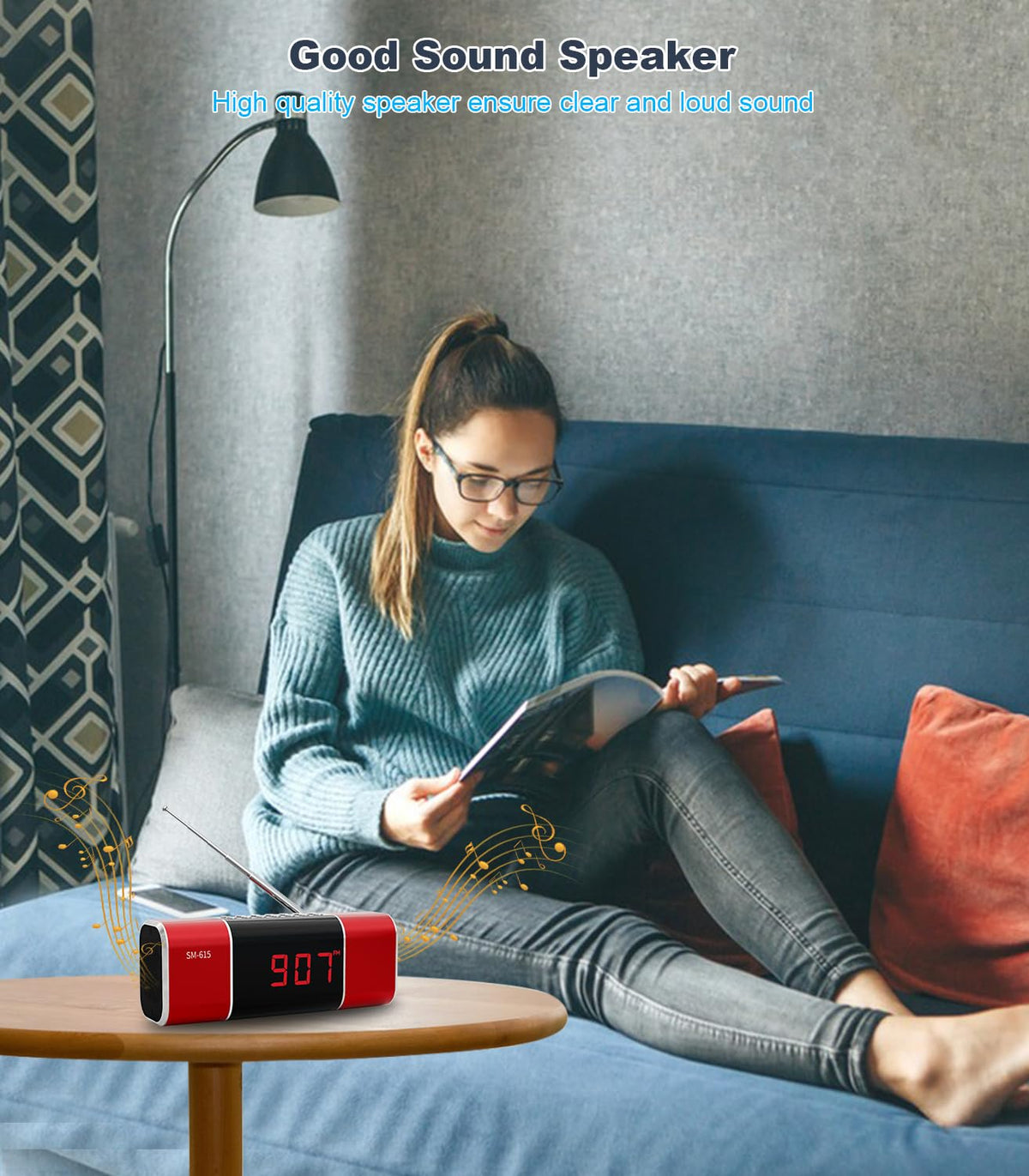 SEMIER USB/SD MP3 playback lets you enjoy curated tracks on the go.