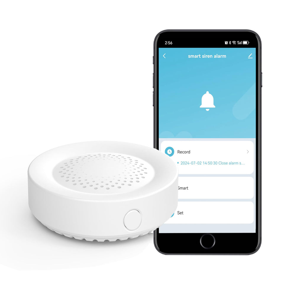 SENCKIT WiFi Siren outlet setup enables quick plug-in security