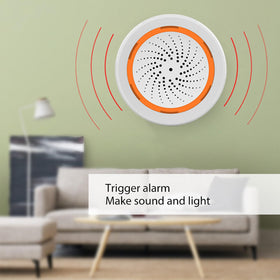 SENCKIT Zigbee siren with strobe light for high visibility alerts