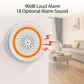 SENCKIT Zigbee siren mounted on wall for quick installation