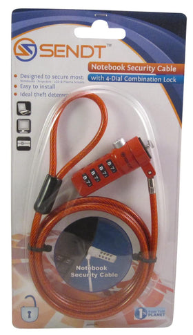 Sendt 4-dial combination lock on zinc alloy body close-up