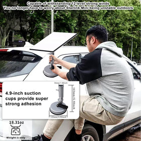 SENIKO mount next to hand showing compact scale and portable convenience