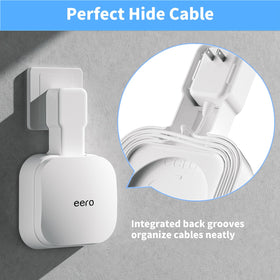 SENLEG eero Pro 6e wall mount side view demonstrates compact space saving design.