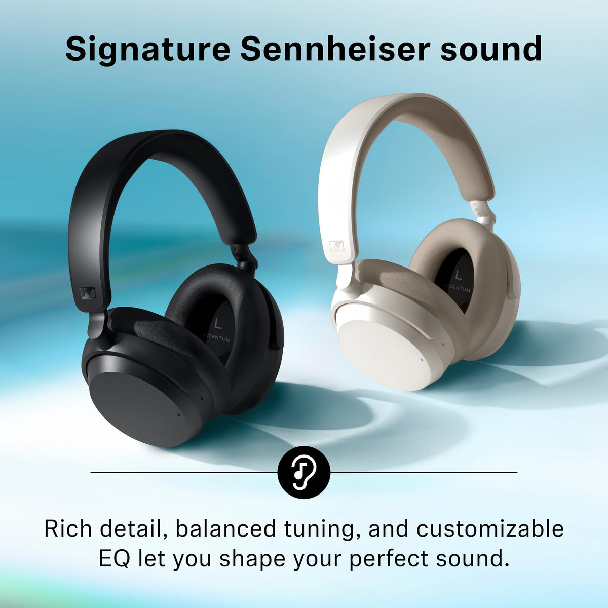 Sennheiser Accentum wireless pairing screen demonstrating easy Bluetooth connection.