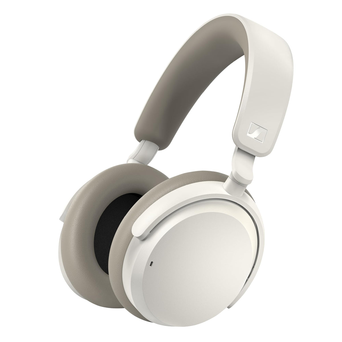 Sennheiser Accentum over-ear headphones on white surface, showcasing lightweight comfort.