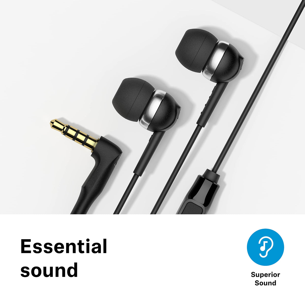 Sennheiser CX 80S in-ear design for secure fit and isolation.