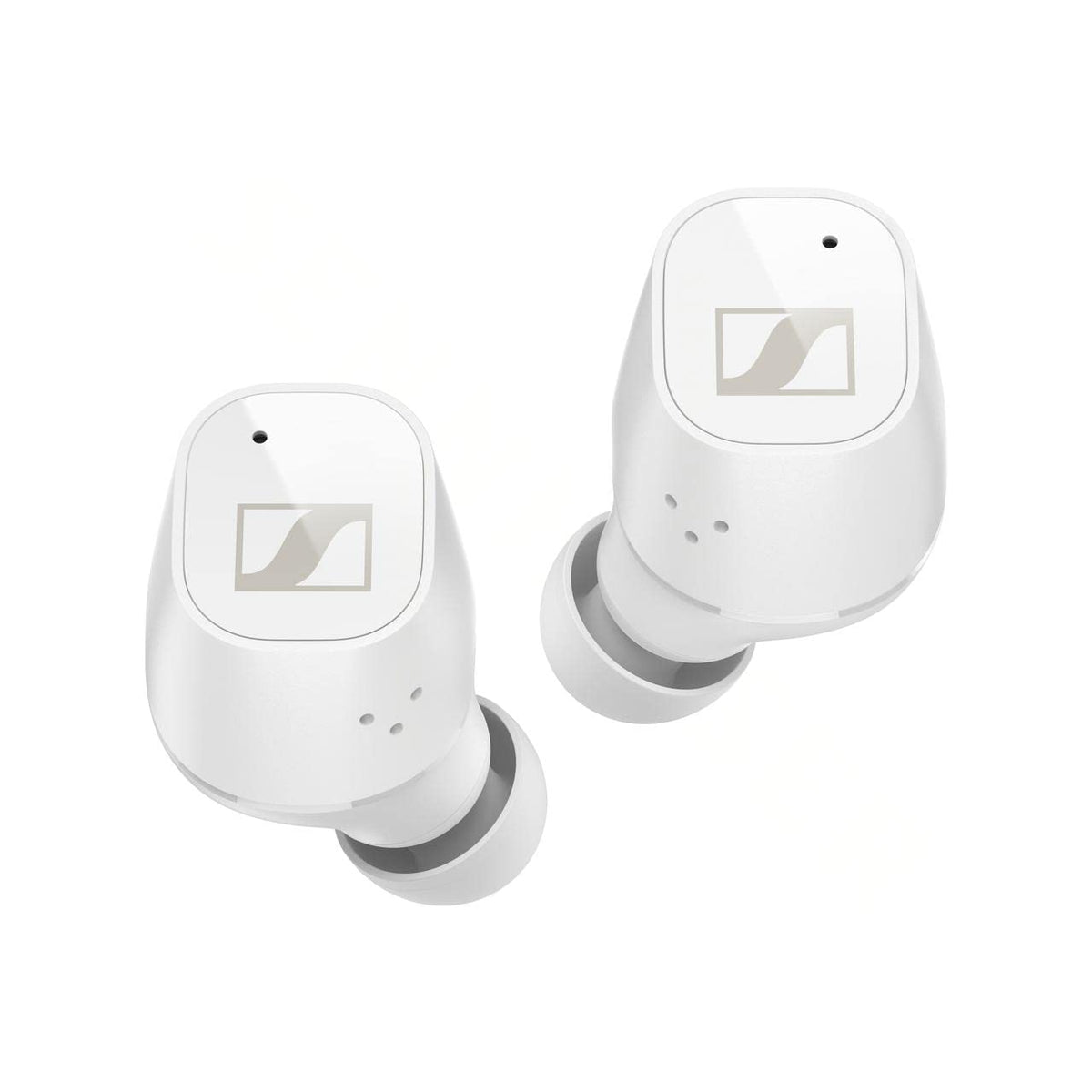 Sennheiser CX Plus earbuds with case delivering immersive sound and all-day battery.