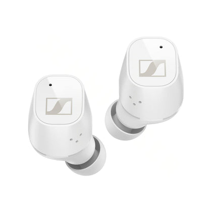 Sennheiser CX Plus earbuds with case delivering immersive sound and all-day battery.