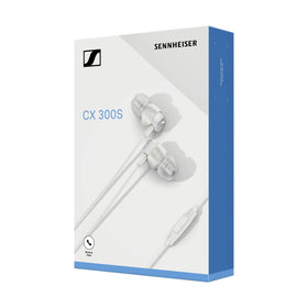 Sennheiser CX 300S 3.5mm plug beside smartphone showing universal compatibility
