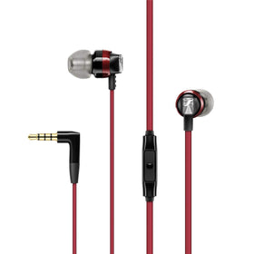 Sennheiser CX 300S front view showing red earbuds for clear, detailed audio