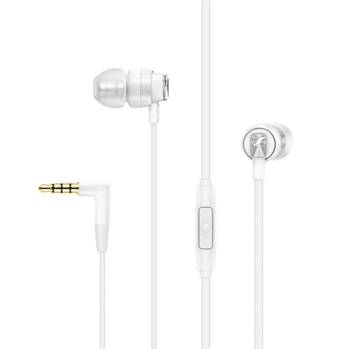 Sennheiser CX 300S front view showing earbud design and clear branding for reliable audio