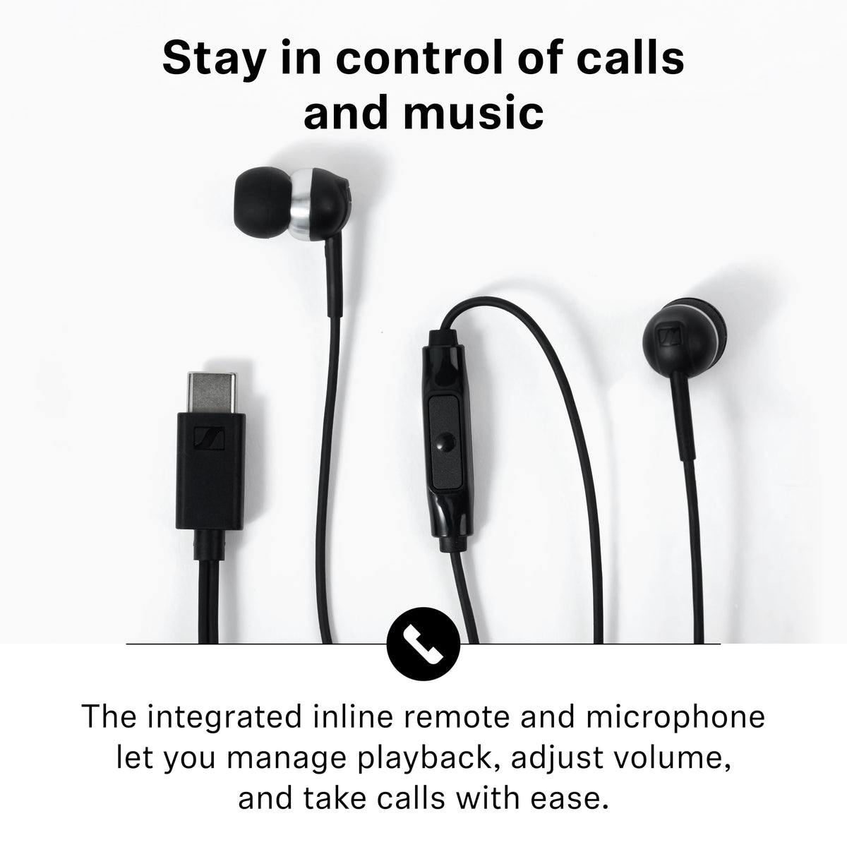 Sennheiser CX 80U worn in ear during commuting for secure fit and isolation benefit