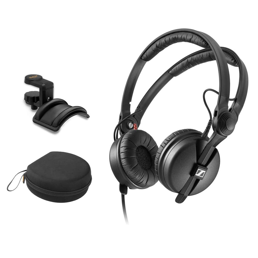 Sennheiser HD 25 monitor headphones close-up showing build quality and details