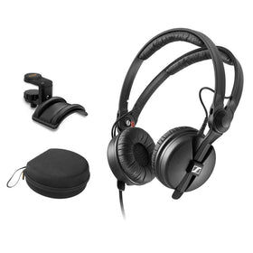 Sennheiser HD 25 monitor headphones close-up showing build quality and details