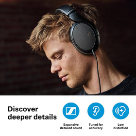 Metal mesh frame on HD 550 open-back for durable build.