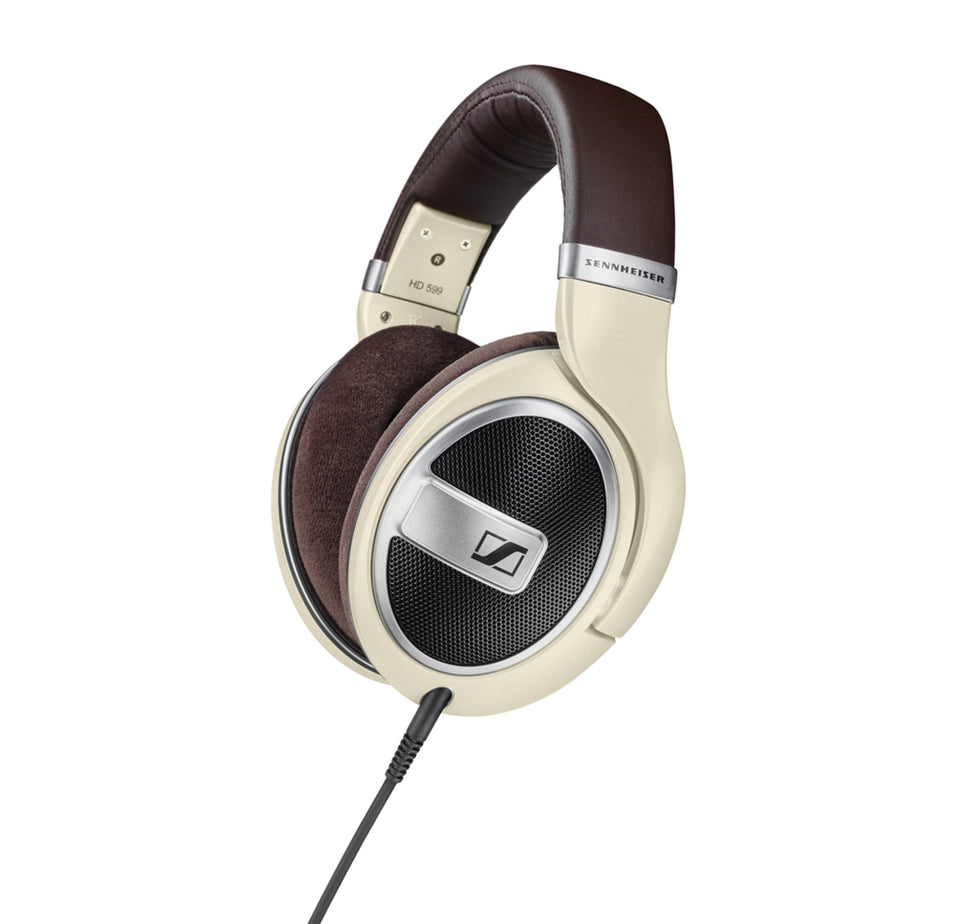 Sennheiser HD 599 open-back ivory full view showing premium design