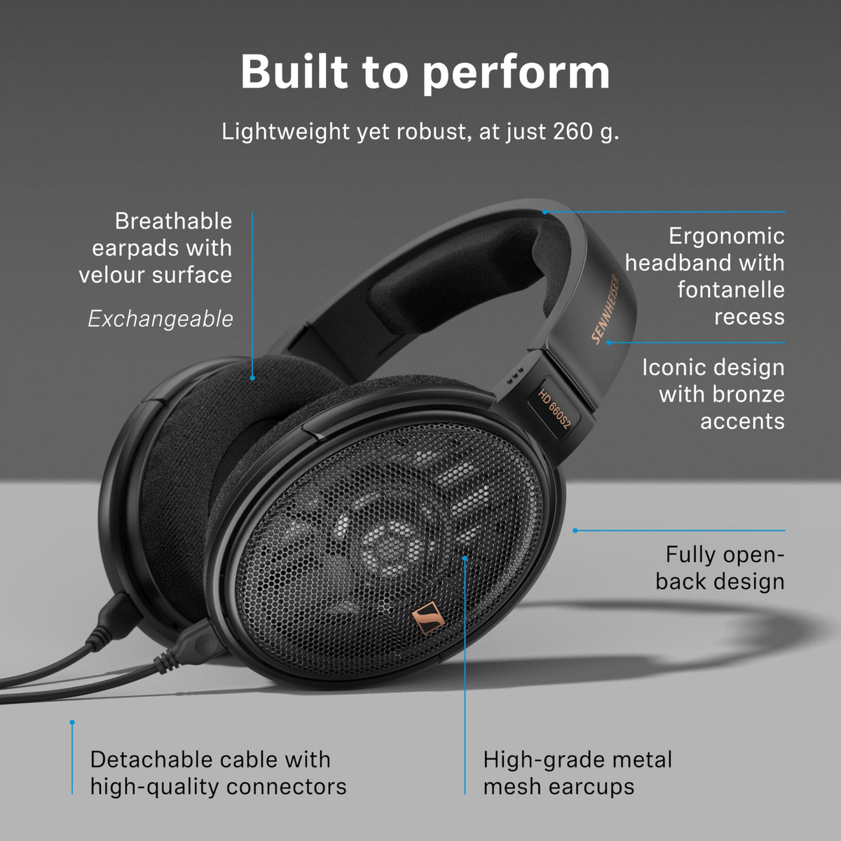 Sennheiser HD 660S2 on desk studio setup for podcasts.