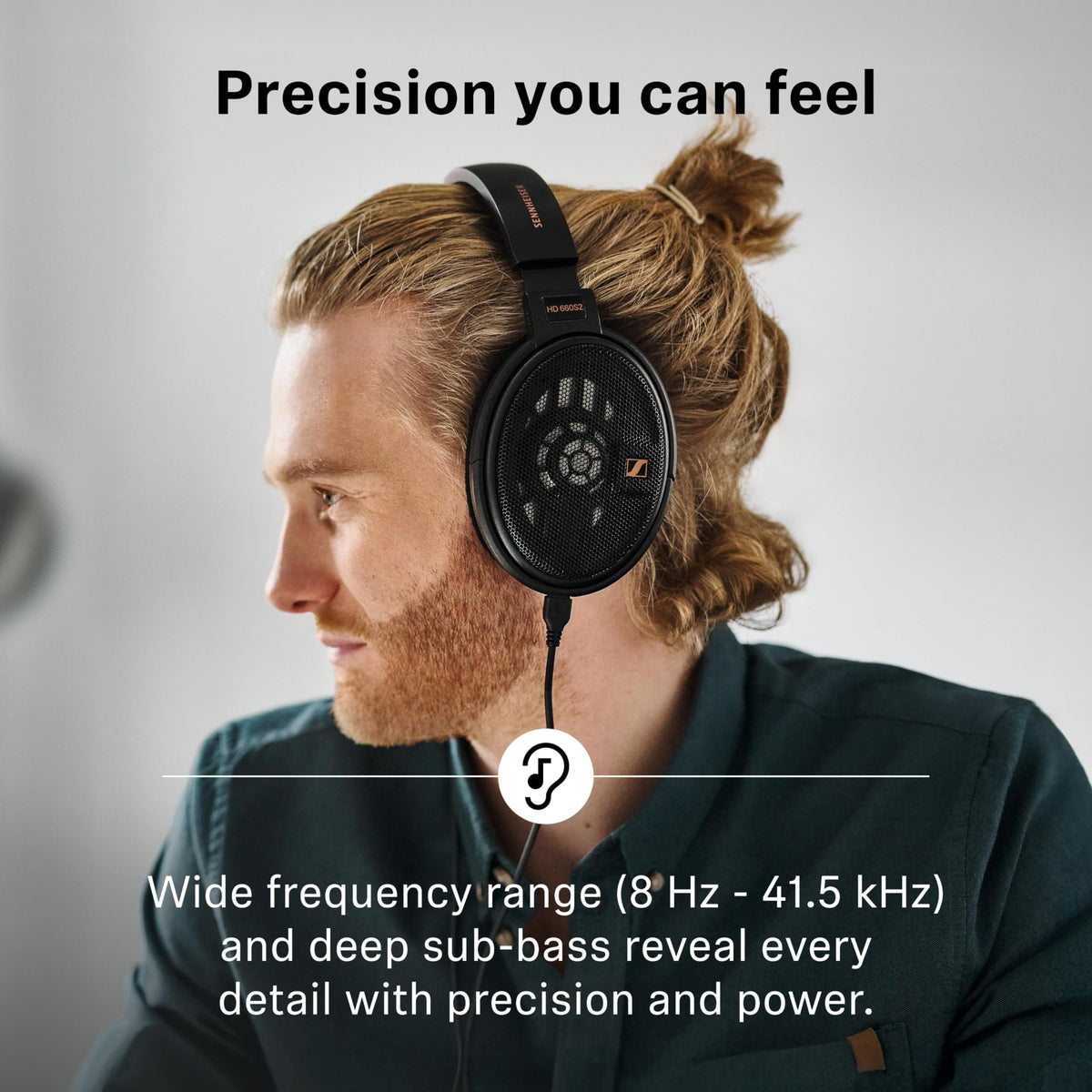 Sennheiser HD 660S2 on plush cushions for extended listening comfort.