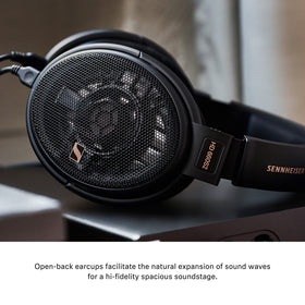 Sennheiser HD 660S2 foam cushions close-up for long-session comfort.
