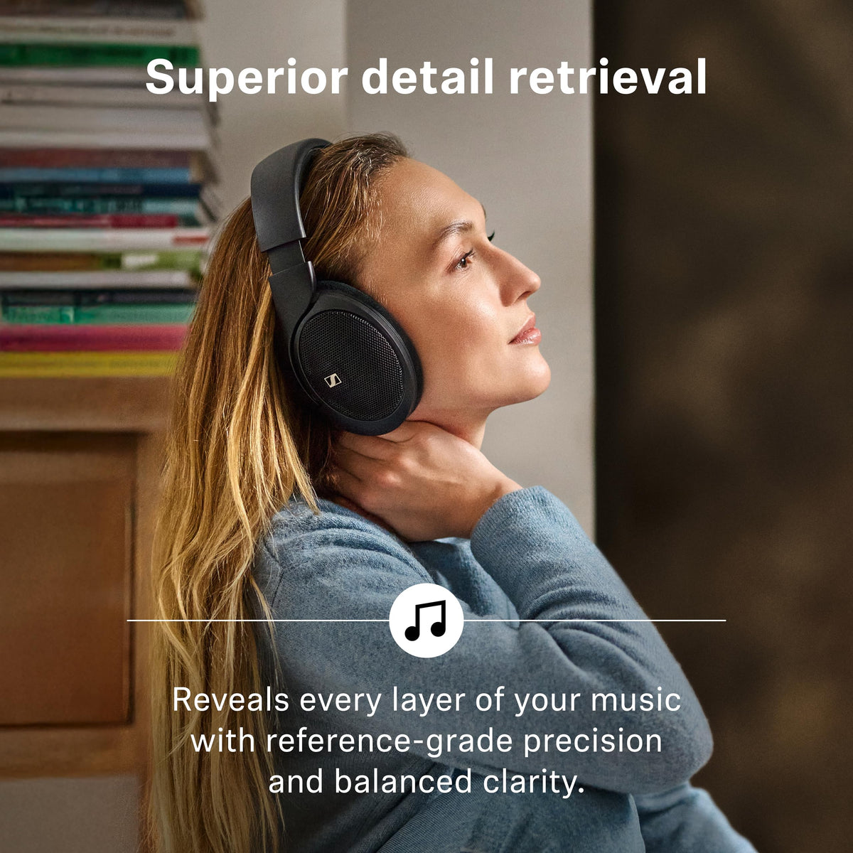 Durable headband and build of Sennheiser HD 560S for everyday reliability