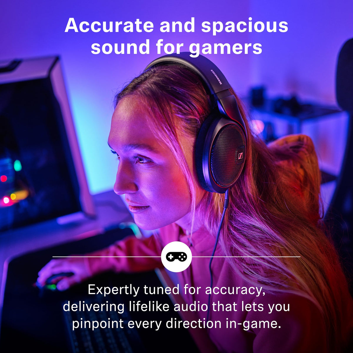 Wired connectivity for PCs, laptops, and home audio with HD 560S