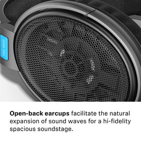 Sennheiser HD 600 metal-mesh-grilles provide transparent sound with minimal distortion