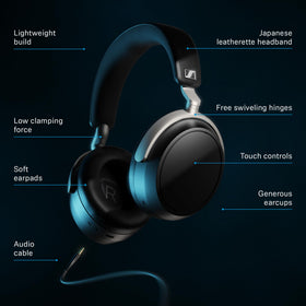 Sennheiser HDB 630 battery indicator highlighting long playback life