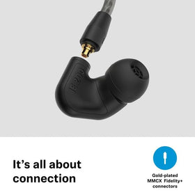 Sennheiser IE 200 compact minimal design suits travel and home listening.