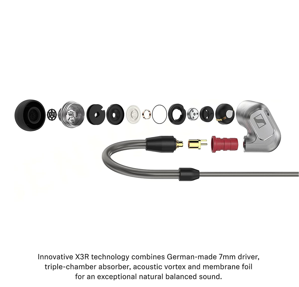 Sennheiser IE 900 adjustable ear hooks ensure secure fit.