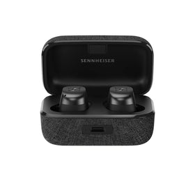 Sennheiser Momentum TWS3 earbuds close-up showing design and comfort for rich sound