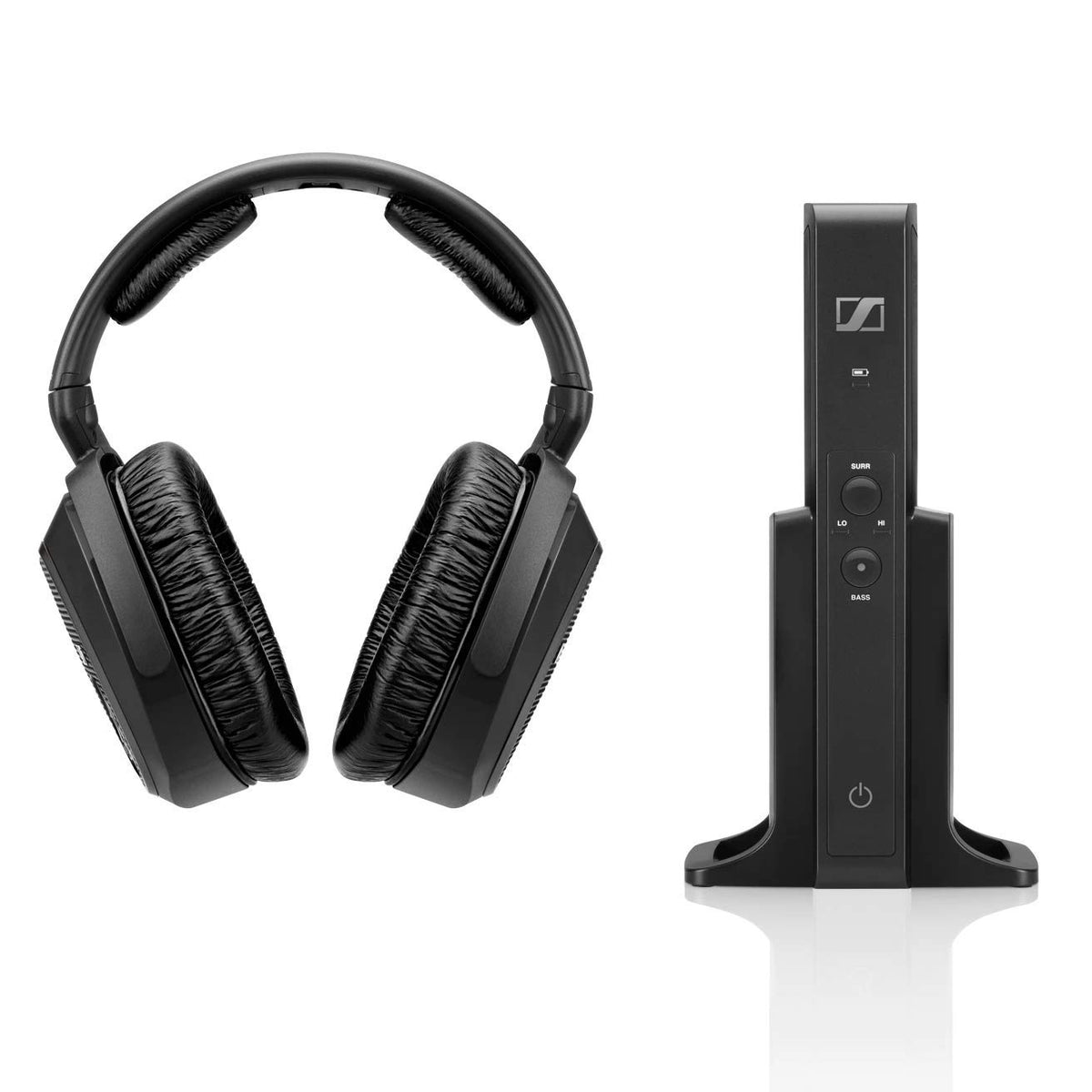 Sennheiser RS 175 over-ear comfort for long viewing sessions.