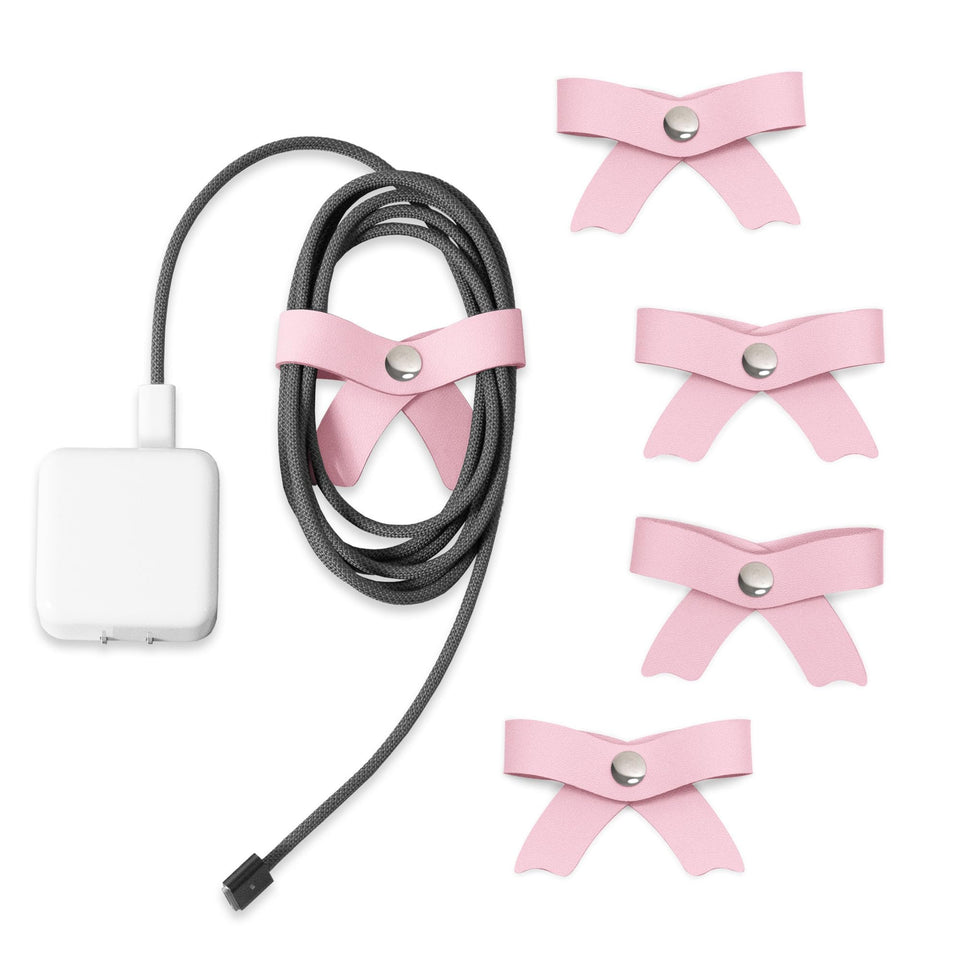 SenseAGE 5-pack bow cord organizer keeps desk cables tidy and accessible