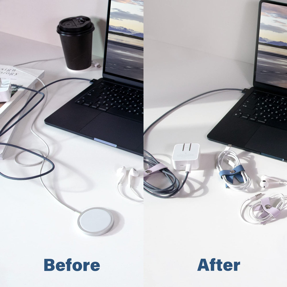 SenseAGE fashionable bow design cord strap adds style while organizing cables