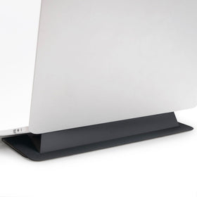 SenseAGE front view showing charcoal stand and stable laptop support benefit