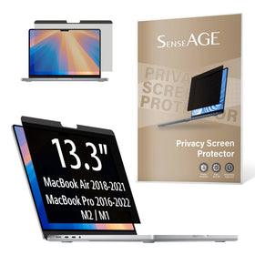 SenseAGE MacBook Air 13.3 privacy screen front view enhances privacy while reducing glare.
