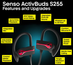 Senso ActivBuds Bluetooth pairing setup showing quick, seamless connection.