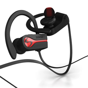 Senso ActivBuds unboxing with accessories and warranty card.